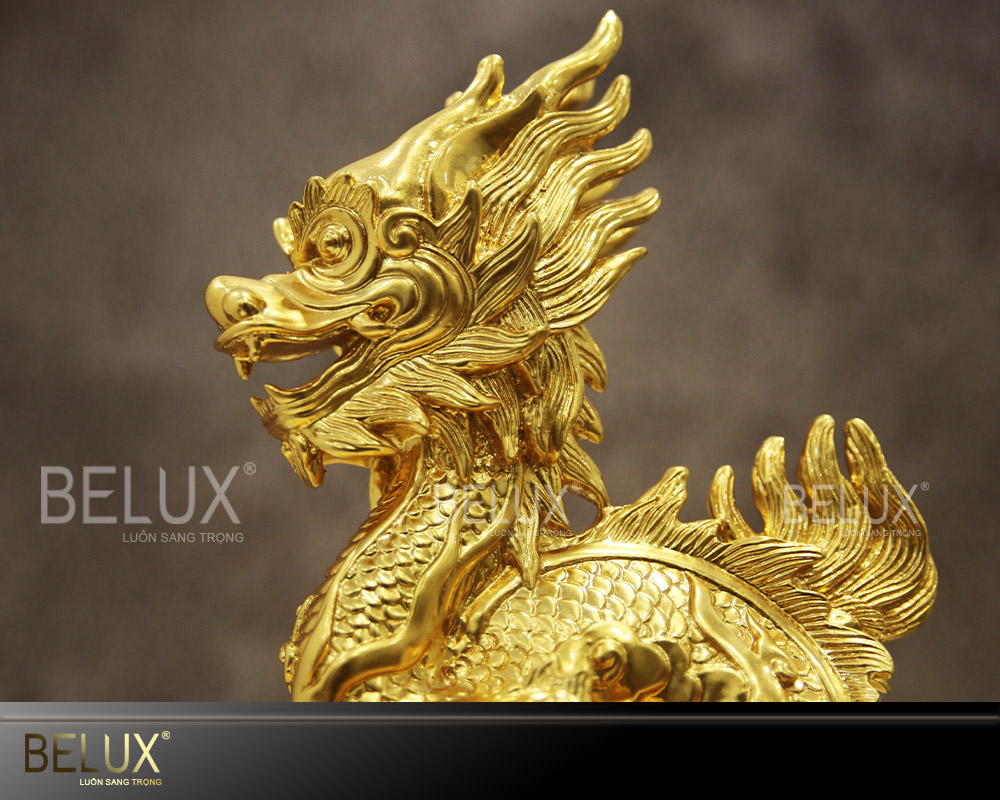 Tượng rồng phong thủy dát vàng 9999