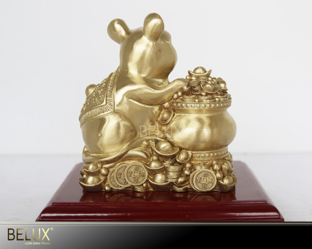 Tượng linh vật chuột tài lộc bằng đồng