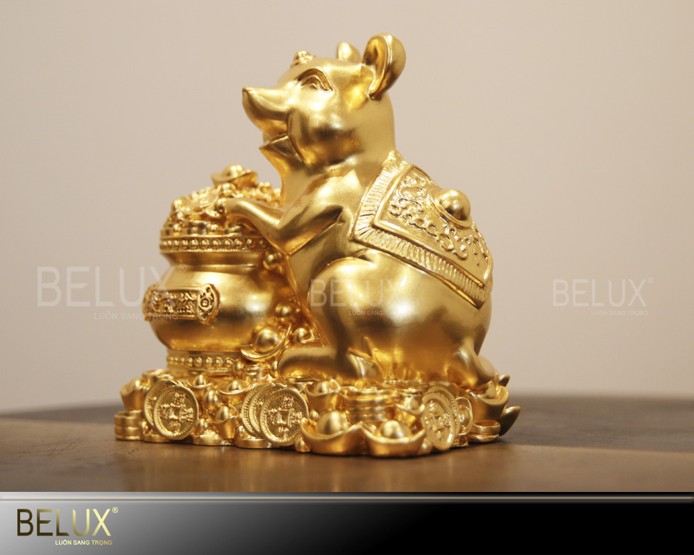 Linh Vật Chuột Thếp Vàng 9999 Bằng Đồng Mẫu 1