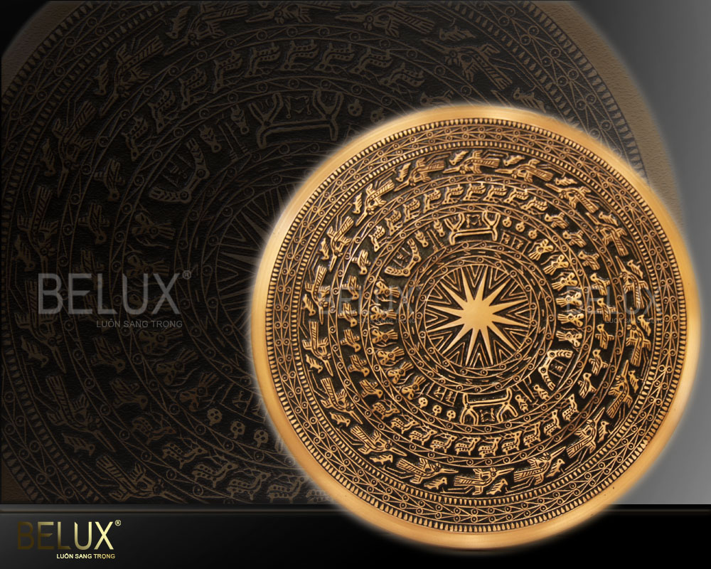 Mặt trống đồng hoa văn nổi