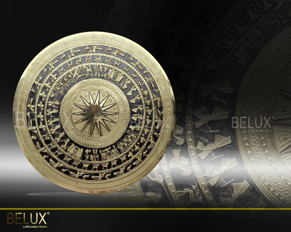 Mặt Trống Đồng Thúc Tay Thủ Công Đồng Vàng