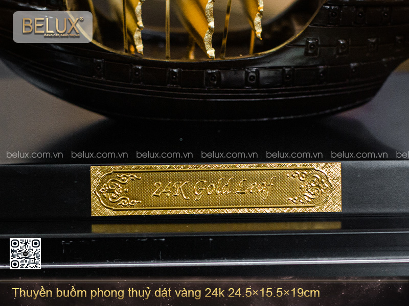 Thuyền Buồm Phong Thuỷ Dát Vàng 24k - M7