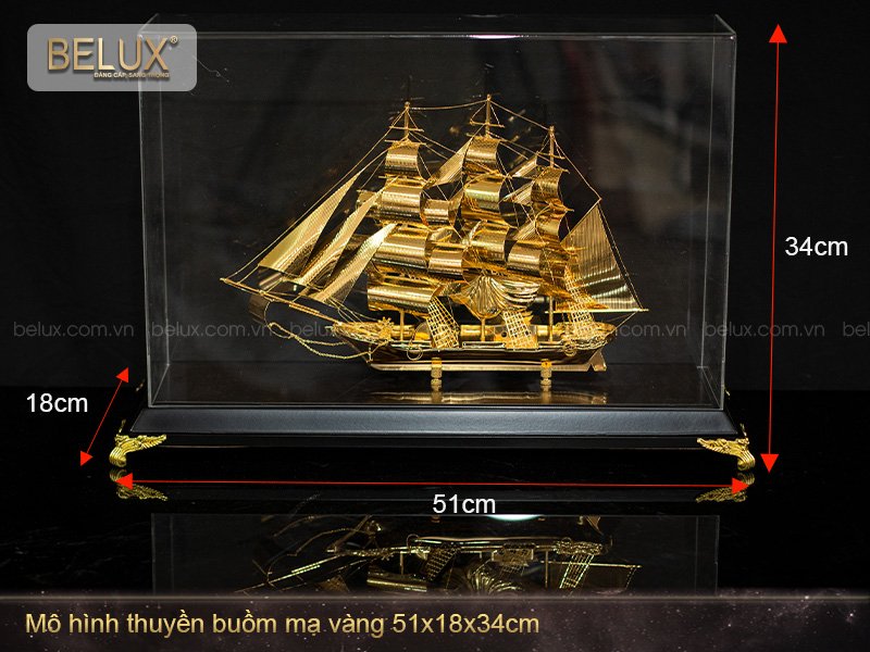 Quà Tặng Thuyền Buồm Mạ Vàng - M9