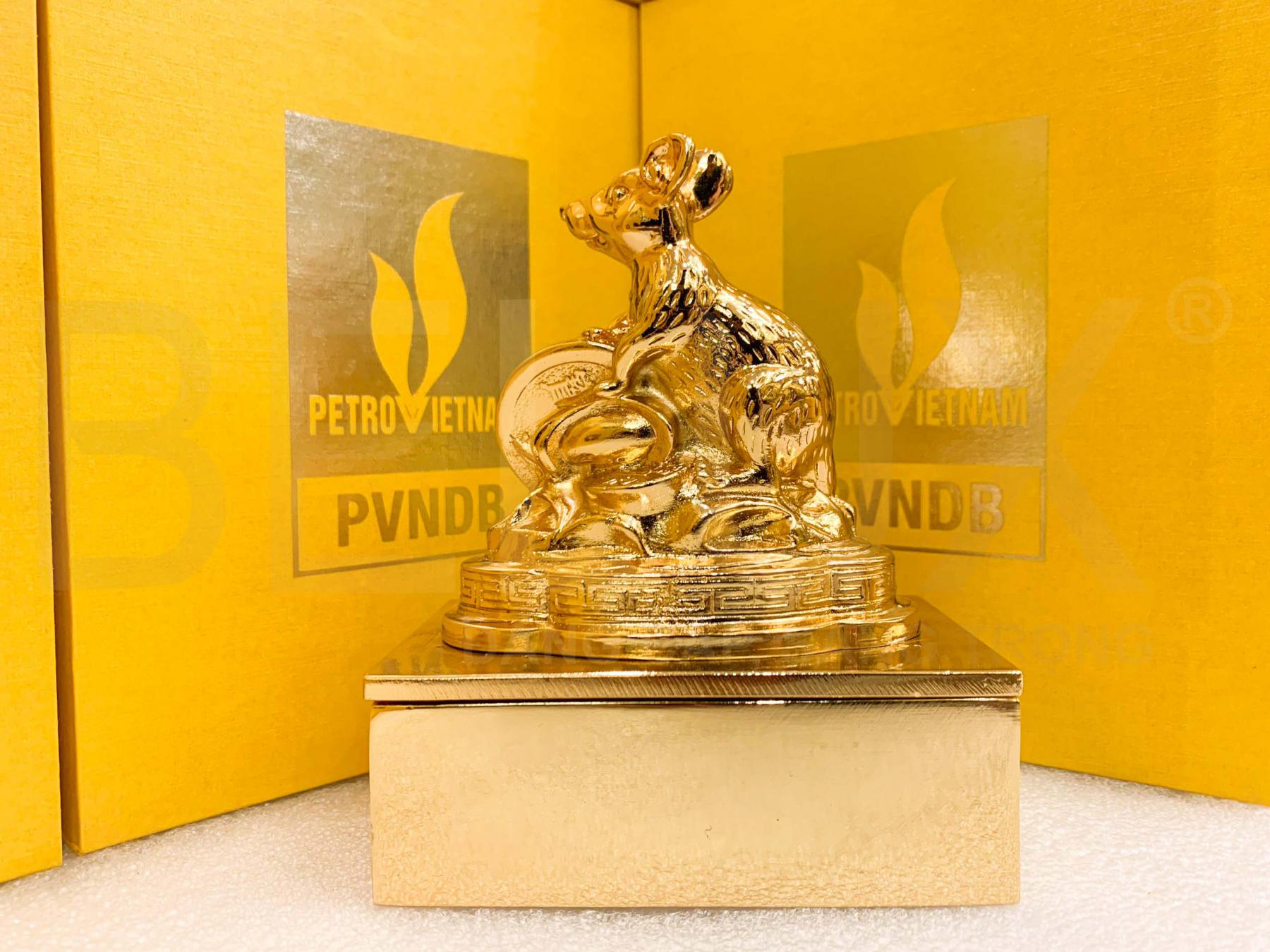 Hộp Card chuột đồng mạ vàng