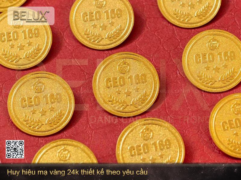 Cài áo thiết kế theo yêu cầu mạ vàng 24k