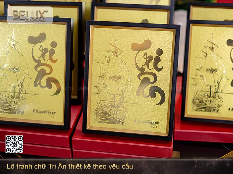 Lô tranh chữ Tri Ân thiết kế theo yêu cầu