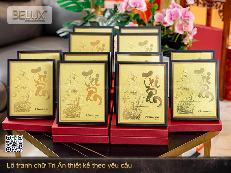 Lô tranh chữ Tri Ân thiết kế theo yêu cầu