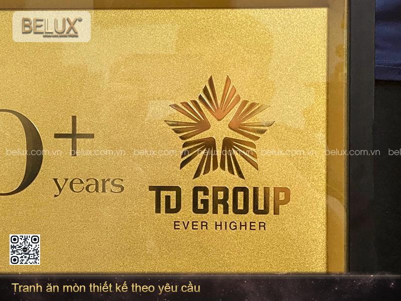 Tranh kỷ kiệm 20 năm mạ vàng 24k thiết kế theo yêu cầu