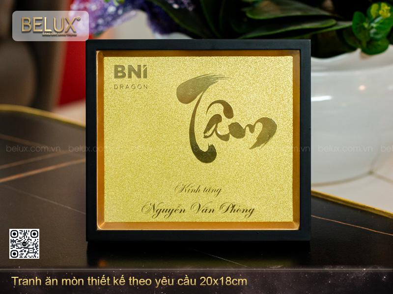 Tranh chữ thiết kế theo yêu cầu kt 18x20cm