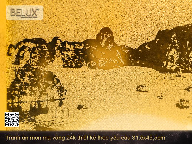 Tranh ăn mòn thiết kế theo yêu cầu mạ vàng 24k