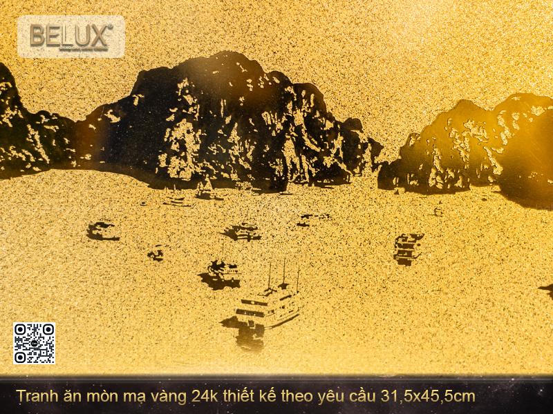 Tranh ăn mòn thiết kế theo yêu cầu mạ vàng 24k