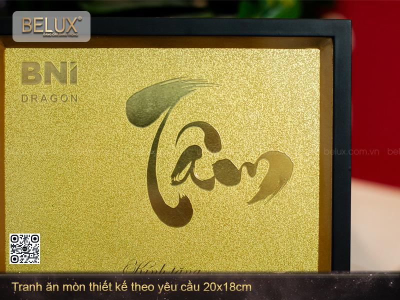 Tranh chữ thiết kế theo yêu cầu kt 18x20cm