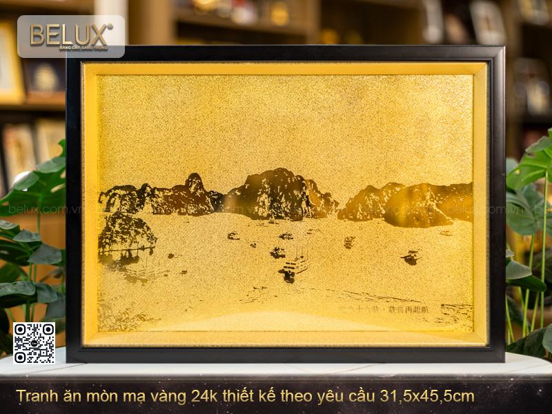 Tranh ăn mòn thiết kế theo yêu cầu mạ vàng 24k
