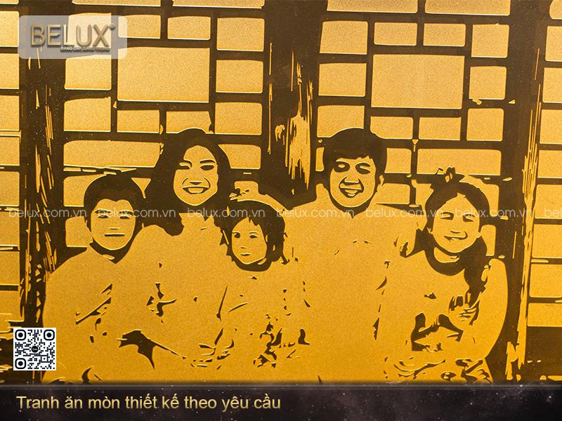 Tranh Gia Đình mạ vàng 24k