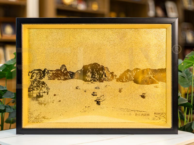 Tranh ăn mòn thiết kế theo yêu cầu mạ vàng 24k