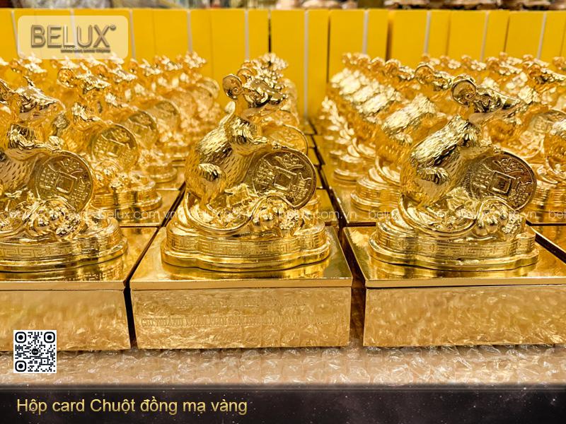 Hộp Card chuột đồng mạ vàng