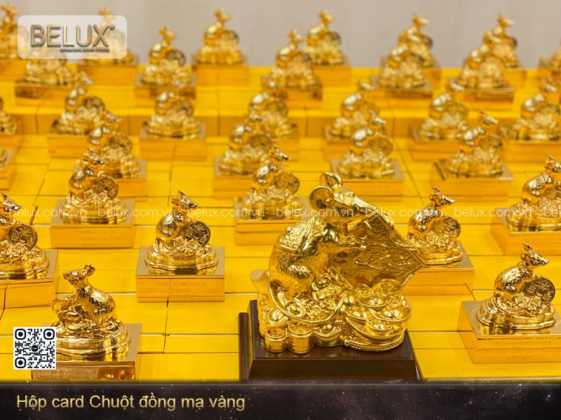 Hộp Card chuột đồng mạ vàng