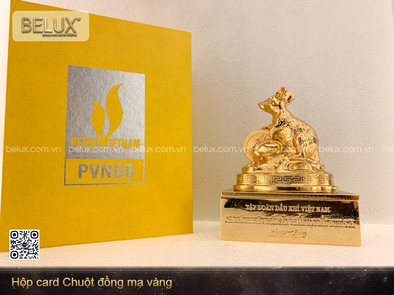 Hộp Card chuột đồng mạ vàng