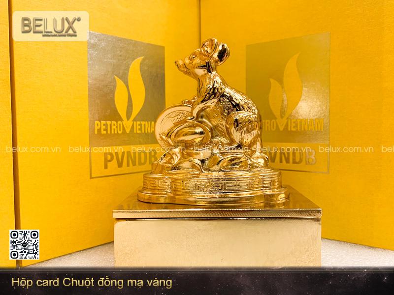Hộp Card chuột đồng mạ vàng