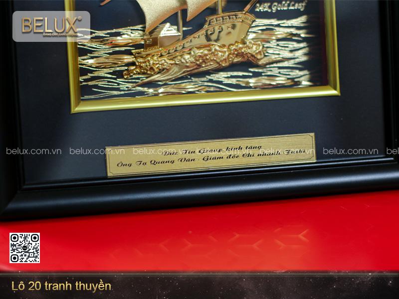 Lô tranh thuyền dát vàng 24k theo đơn đặt hàng