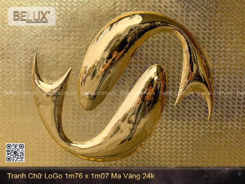 Tranh Logo mạ vàng 24k 1m76 x 1m07 Thiết kế theo yêu cầu