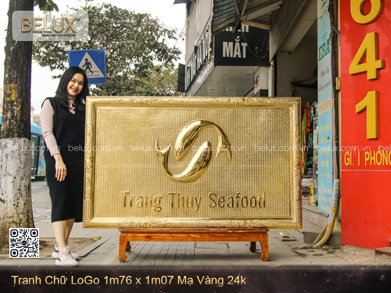 Tranh Logo mạ vàng 24k 1m76 x 1m07 Thiết kế theo yêu cầu