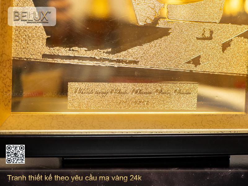 Tranh chân dung mạ vàng thiết kế theo yêu cầu