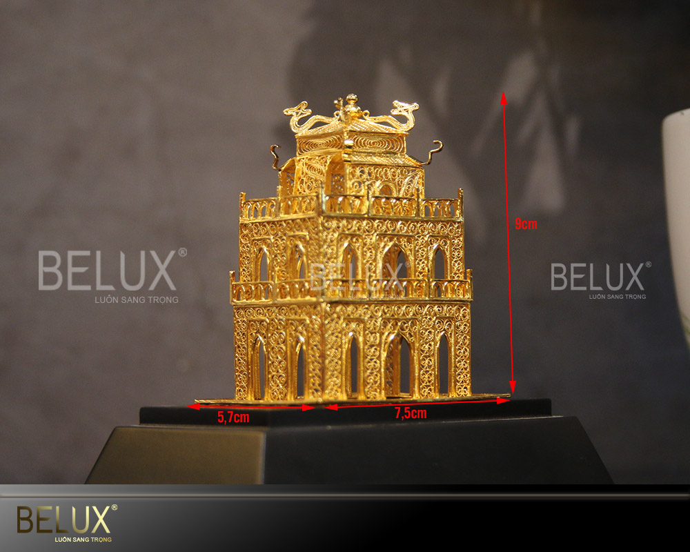 Mô Hình Tháp Rùa Mạ Vàng 24k