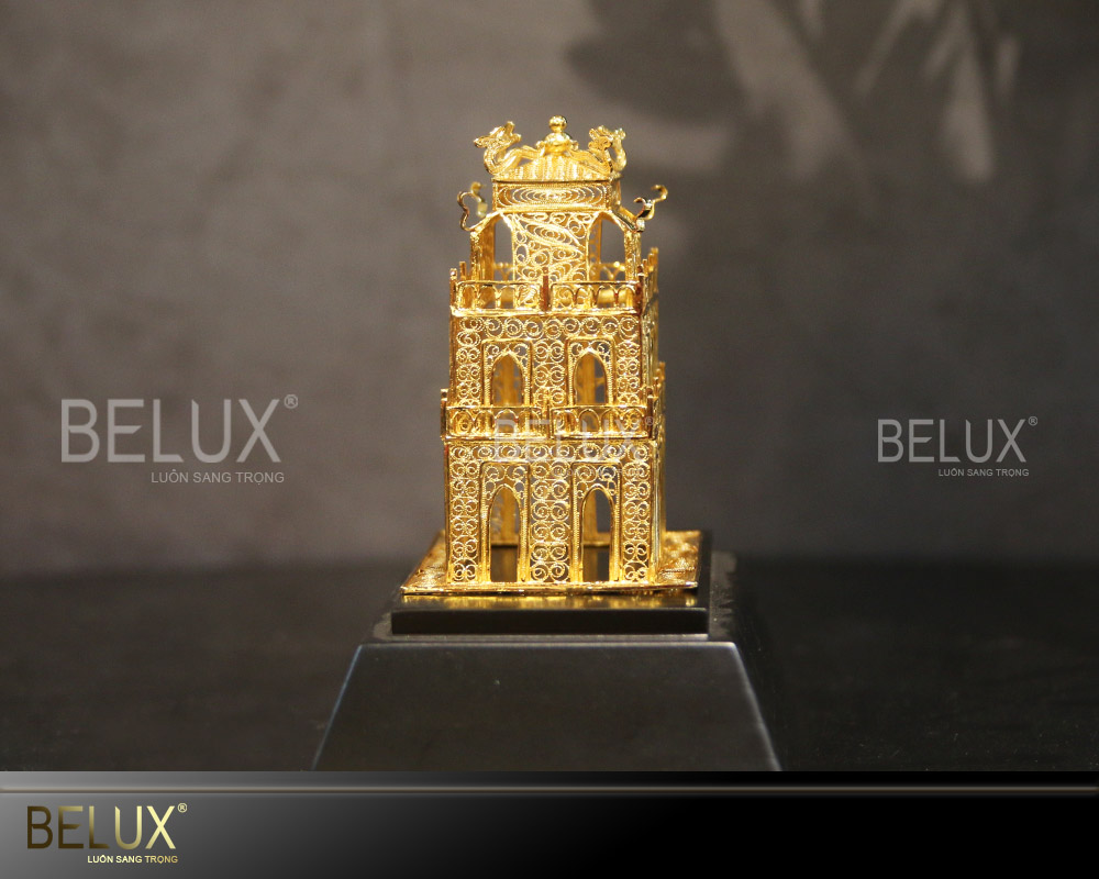 Mô Hình Tháp Rùa Mạ Vàng 24k