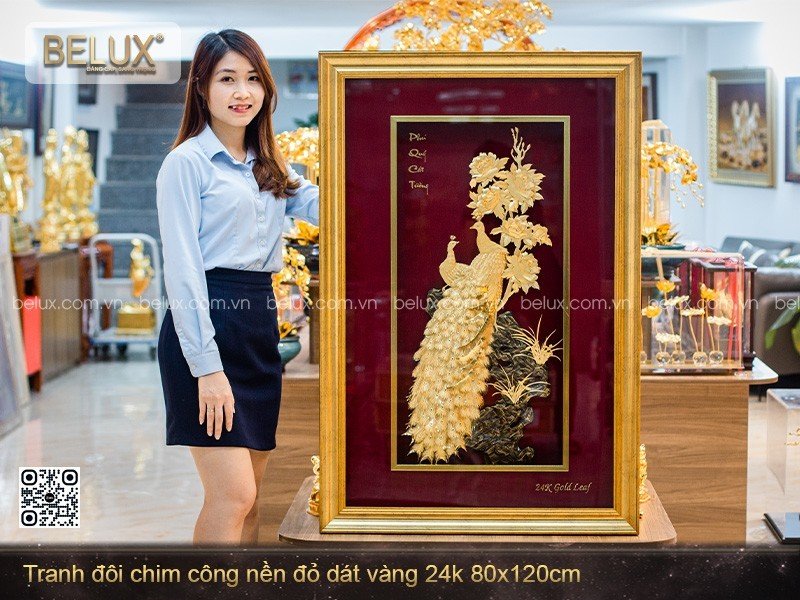 tranh-doi-chim-cong-dat-vang