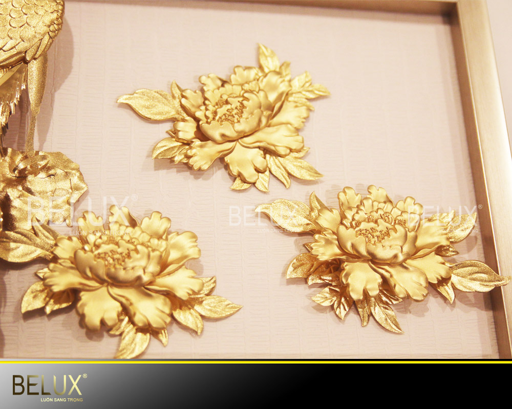 Tranh Phú Quý Vạn Niên Dát Vàng 24k – Khổ Ngang 81x43cm