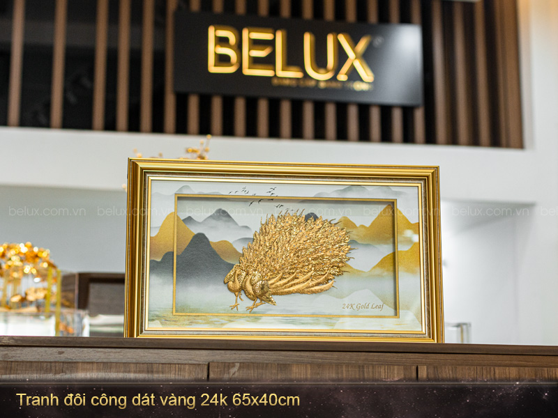 tranh-doi-chim-cong-dat-vang-24k-65x40