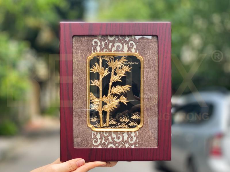 Tranh Cây Tre Việt Nam dát vàng 24k