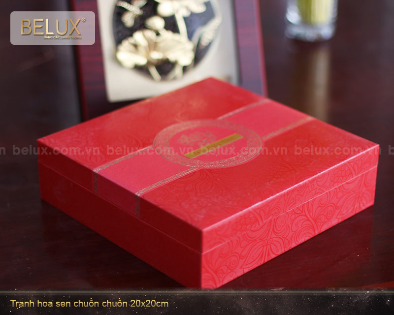 Tranh Hoa Sen Chuồn Chuồn Dát Vàng 24K