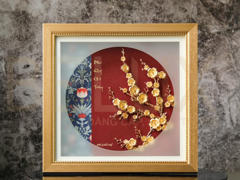 Tranh phú quý cát tường dát vàng 24K