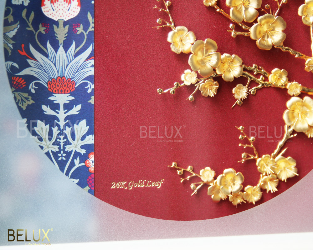 Tranh phú quý cát tường dát vàng 24K