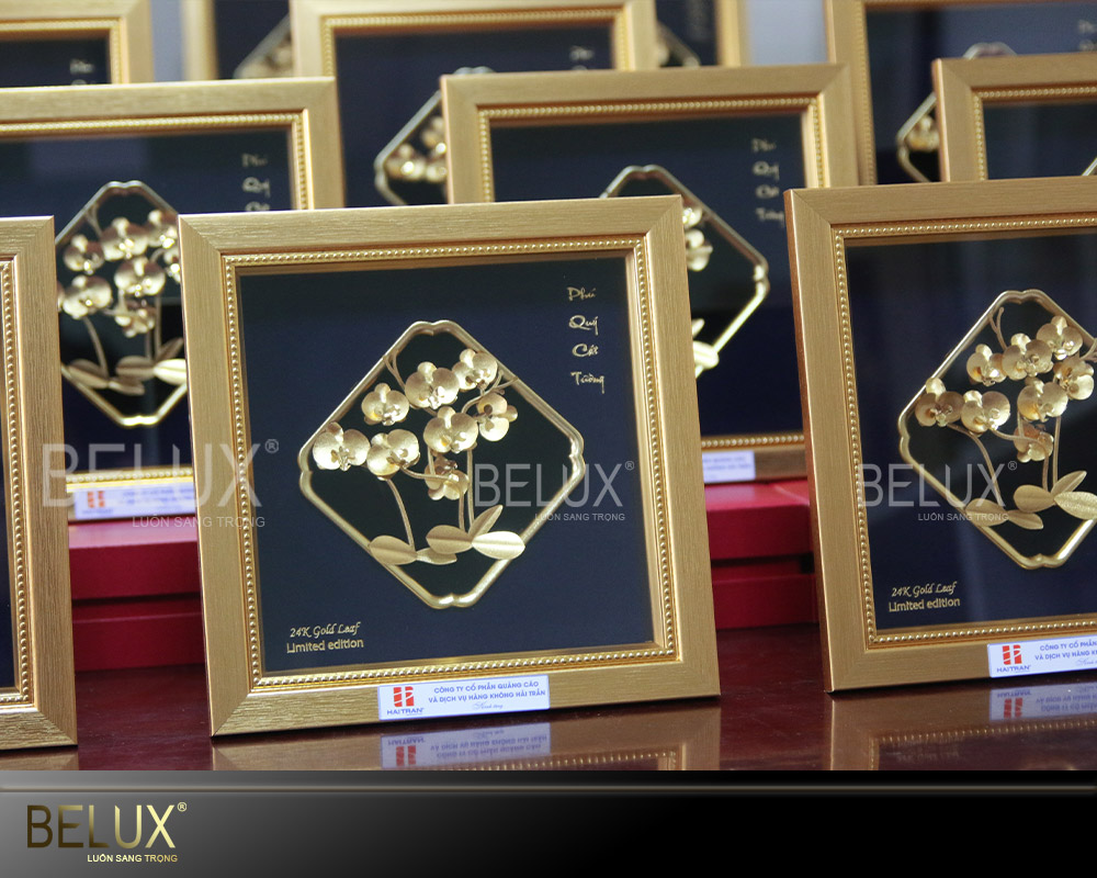 Lô Tranh Hoa Lan Dát Vàng 24k Theo Đơn Đặt Hàng