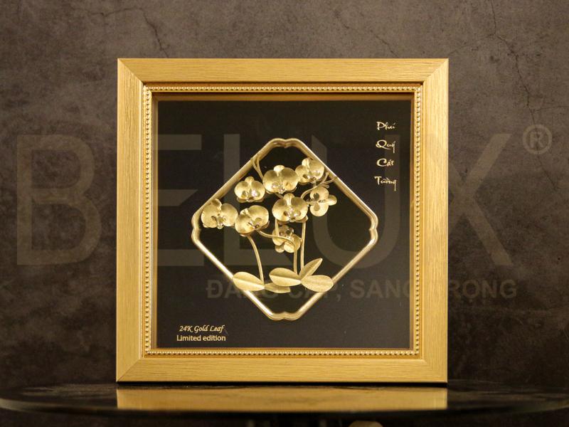 Lô Tranh Hoa Lan Dát Vàng 24k Theo Đơn Đặt Hàng