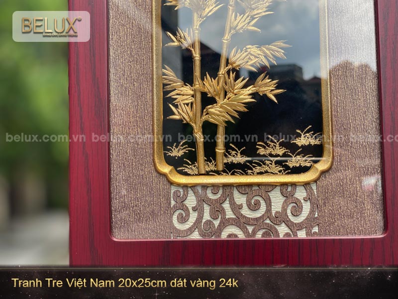 Tranh Cây Tre Việt Nam dát vàng 24k