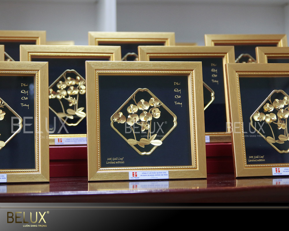 Lô Tranh Hoa Lan Dát Vàng 24k Theo Đơn Đặt Hàng