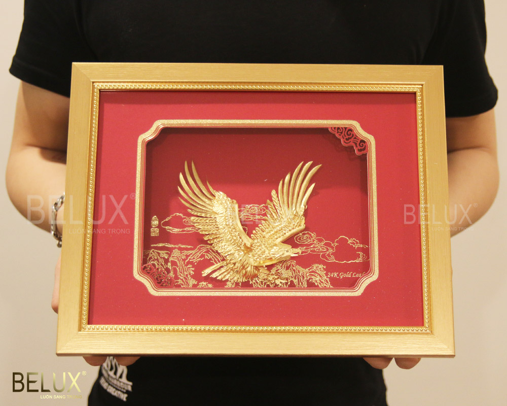 Tranh đại bàng tung cánh dát vàng 24k mẫu 2