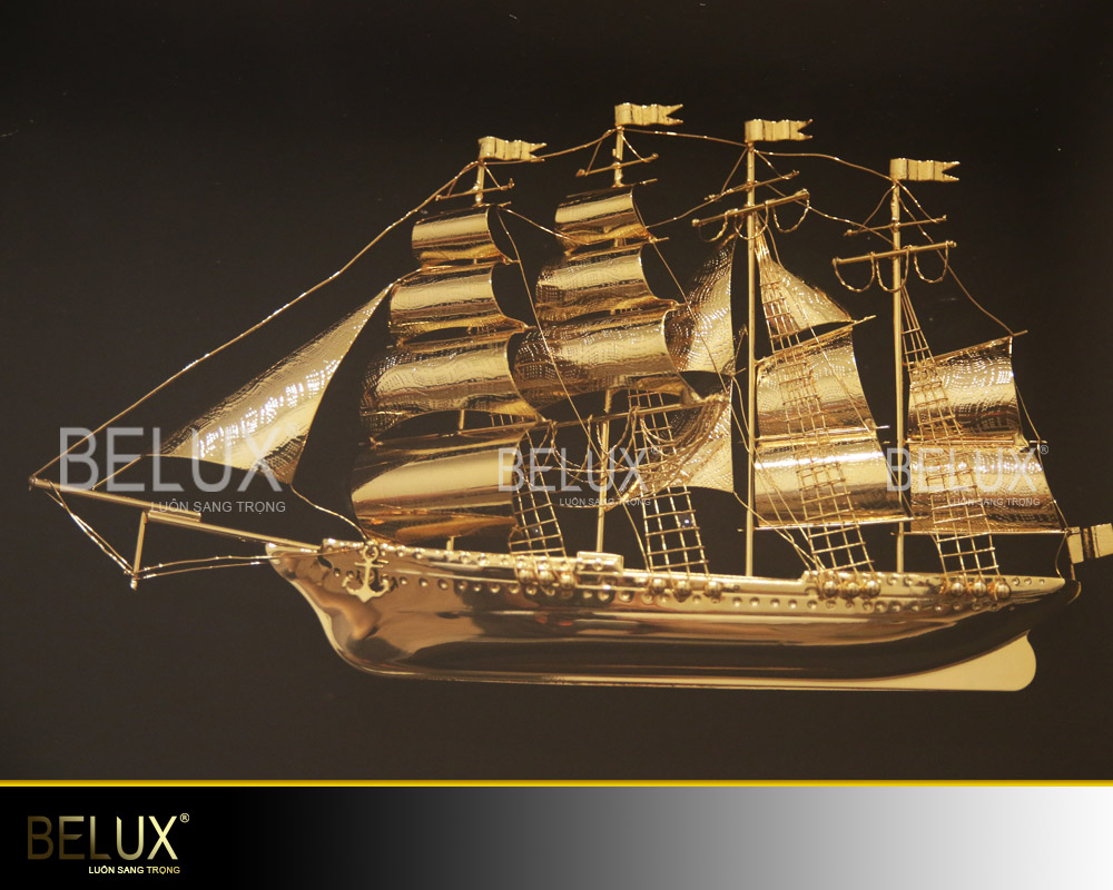Tranh thuận buồm xuôi gió mạ vàng 24k (mẫu 8)