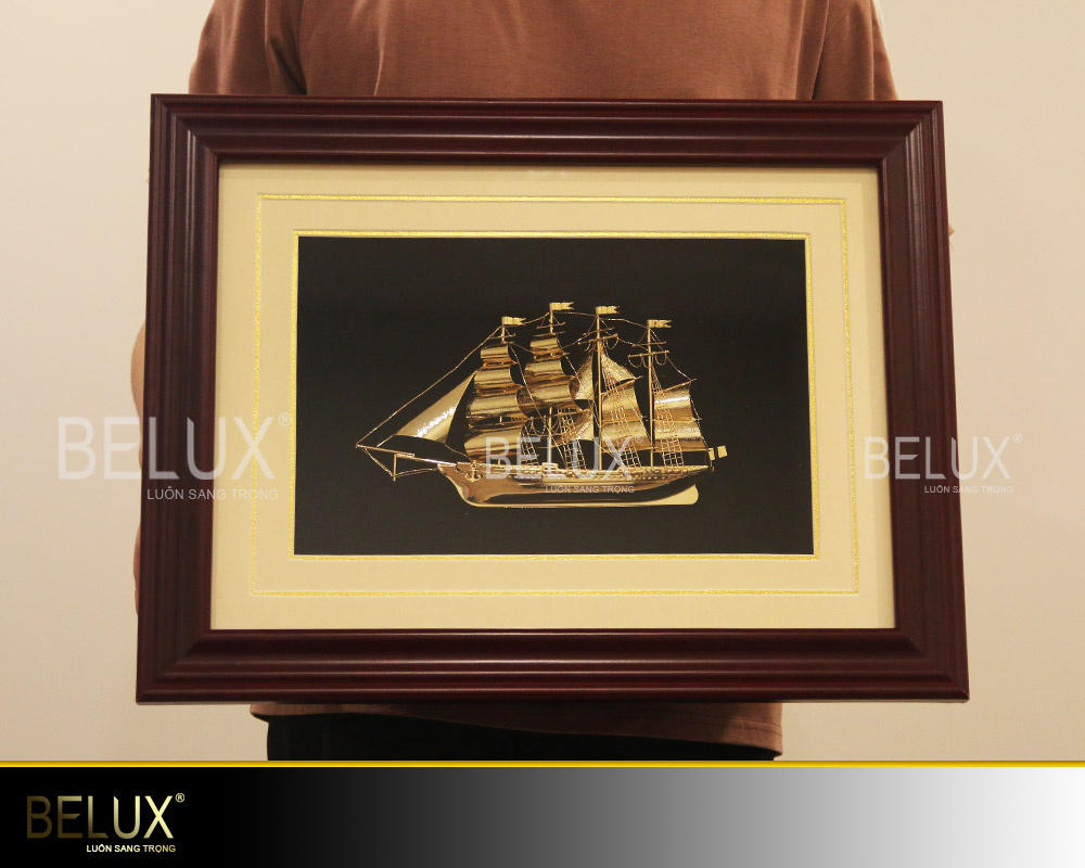 Tranh thuận buồm xuôi gió mạ vàng 24k (mẫu 8)