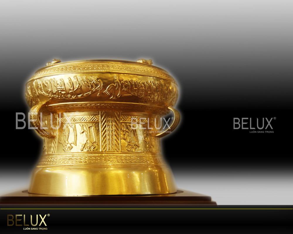 Trống đồng quà tặng thếp vàng 9999