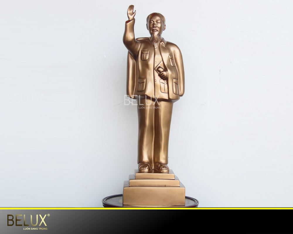 Tượng Bác Hồ Vẫy Tay Chào Đồng Đỏ Cao 61