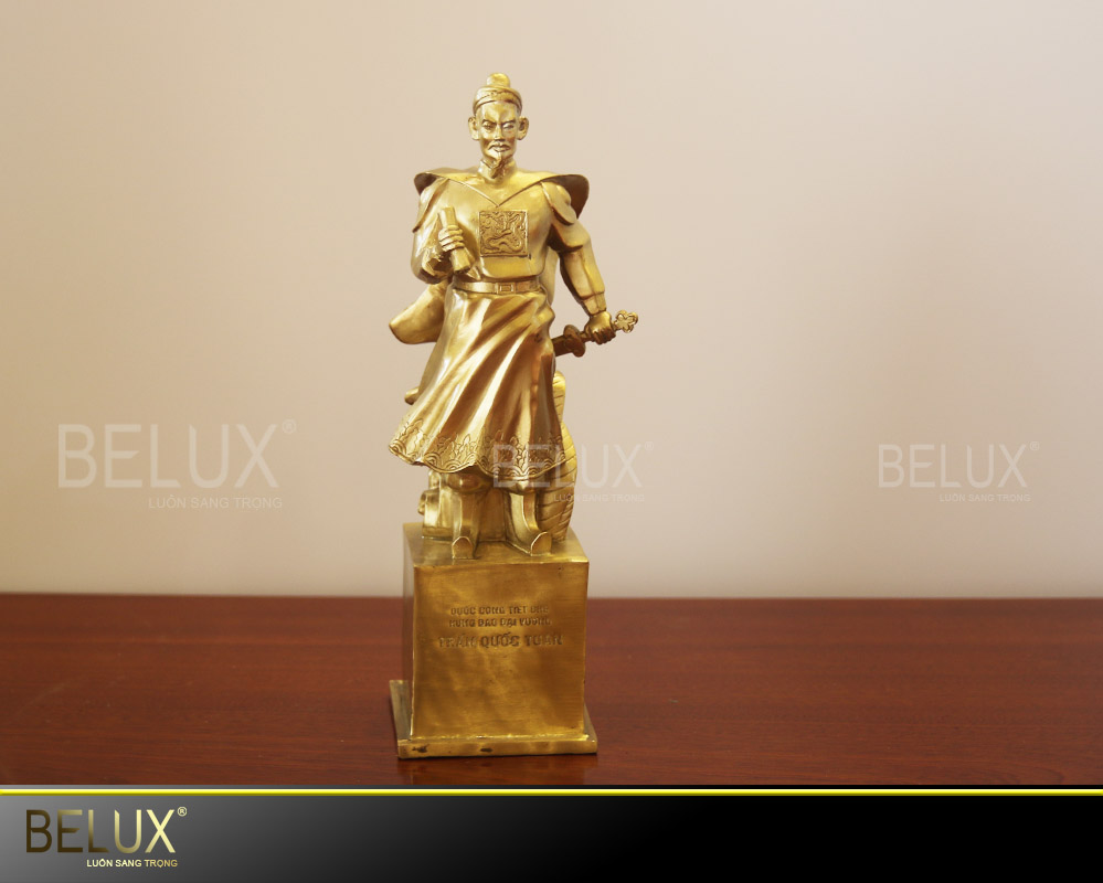 Tượng Đồng Trần Hưng Đạo Đồng Vàng – 31cm