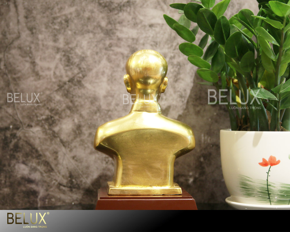 Tượng Đồng Chân Dung Bác Hồ Dát Vàng Mẫu 5