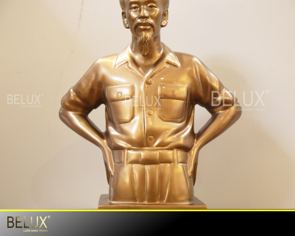 Tượng Bác Hồ chiến khu đồng đỏ hun cao 81 – mẫu 8