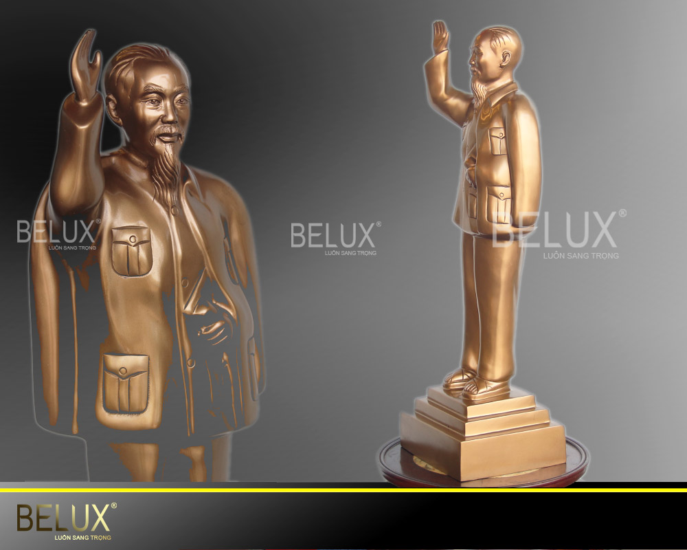 Tượng Bác Hồ Vẫy Tay Chào Đồng Đỏ Cao 61