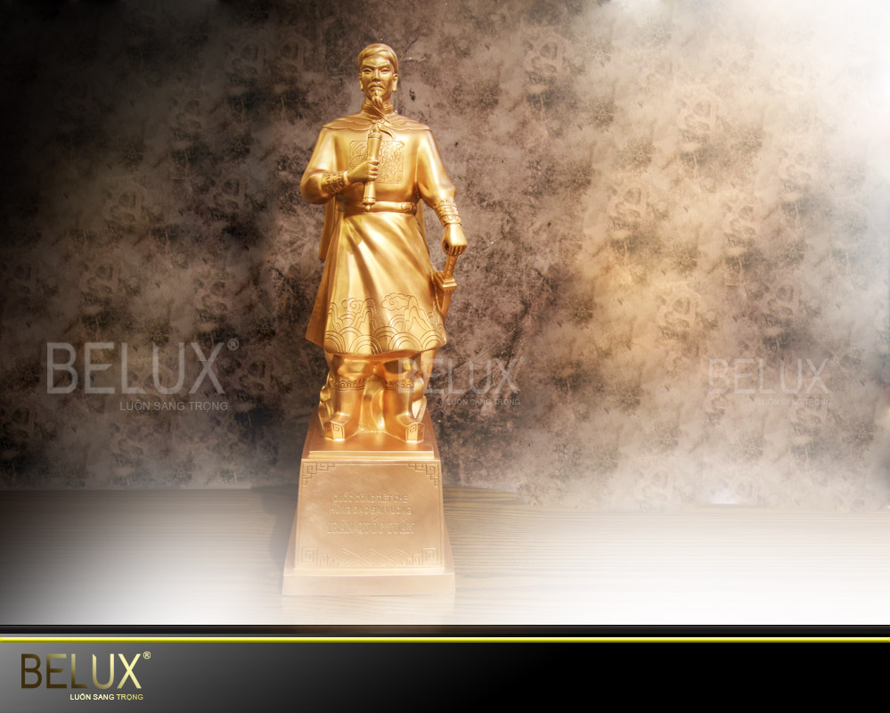 Tượng đồng đỏ Trần Hưng Đạo cao 61 cm